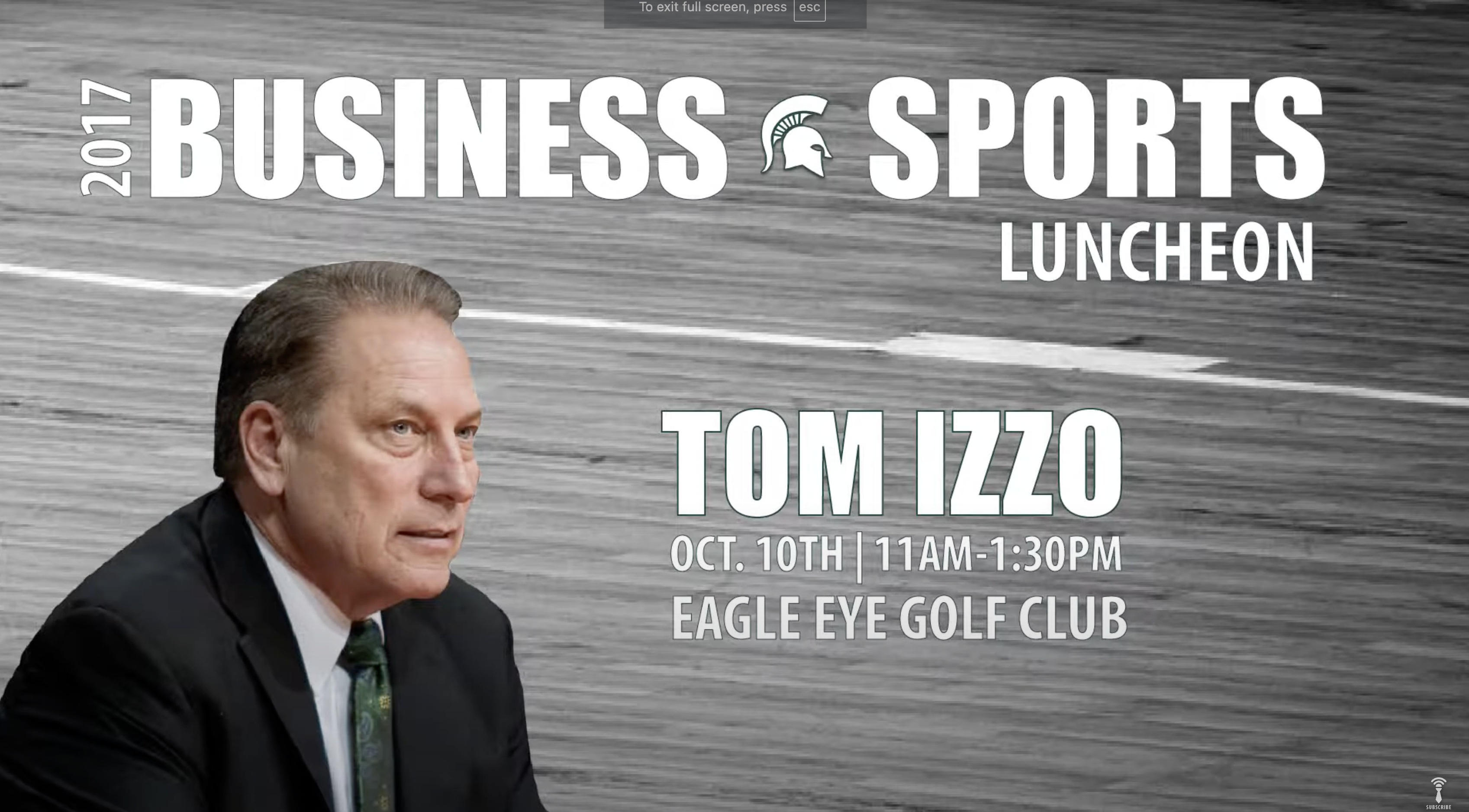 2017 SPORTS BUSINESS LUNCHEON TOM IZZO